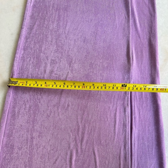 Cider Lavender Midi Dress Flirty Thigh High Stretchy Fabric Bustier Neckline - Picture 5 of 10